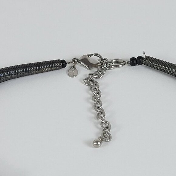 Chico's Tribal Statement Bib Necklace 22 In Black And Earth Tone Layered BOHO - Picture 9 of 12